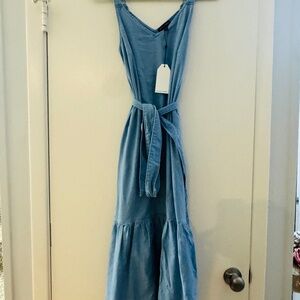 Universal Standard Chambray high low dress
